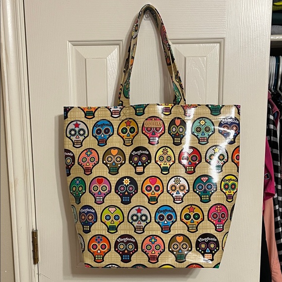 Consuela Handbags - Consuela Vibrant Skull Pattern Tote